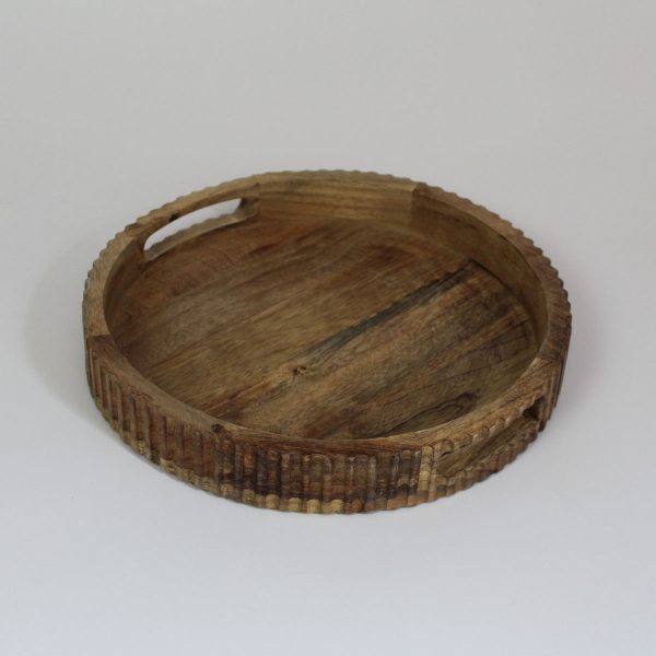 Dienblad Naturel rond