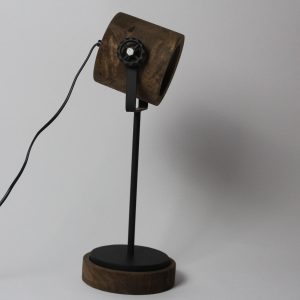 Industriële houten lamp