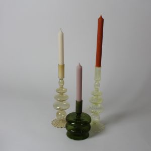Kandelaar glas groen