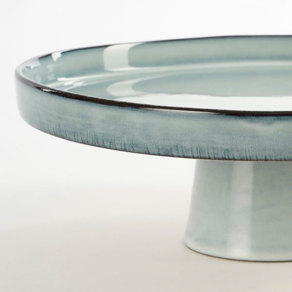 Racco Taartplateau - H11 x Ø28 cm - Steengoed - Lichtgrijs - Image 3