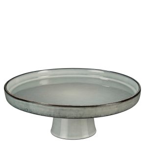 Racco Taartplateau - H11 x Ø28 cm - Steengoed - Lichtgrijs