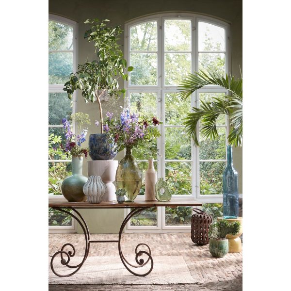Firenza Fles Vaas - H59 x Ø29 cm - Gerecycled Glas - Lichtbruin - Image 4