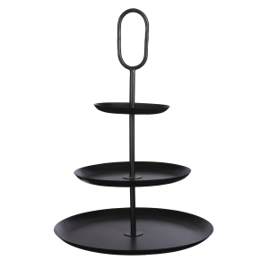 Rama Etagère 3 Laags - H55 x Ø38 cm - Metaal - Zwart
