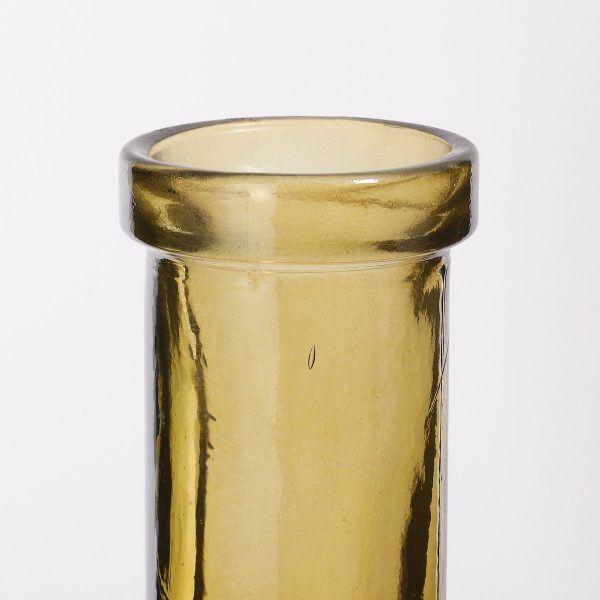 Rioja Fles Vaas - H75 x Ø18 cm - Gerecycled Glas - Oker - Image 3