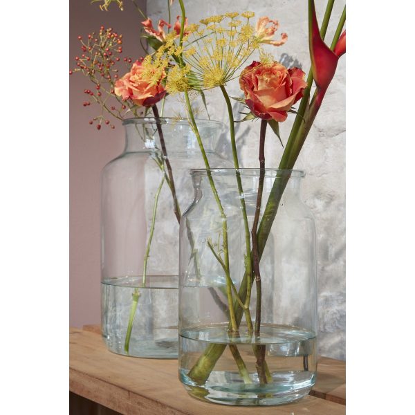 Vienne Vaas - H30 x Ø18 cm - Gerecycled Glas - Transparant - Image 4