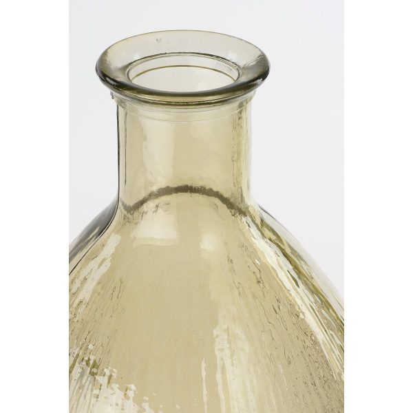 Firenza Fles Vaas - H59 x Ø29 cm - Gerecycled Glas - Lichtbruin - Image 2