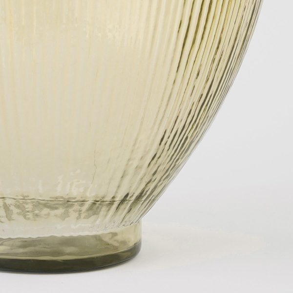 Firenza Fles Vaas - H59 x Ø29 cm - Gerecycled Glas - Lichtbruin - Image 3